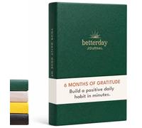 Betterday Gratitude Journal for Women | Affirmation Daily Journal for Happiness, Reflection with Prompts - Mindfulness & Self Care Book | Gratitude Diary, Olive Green