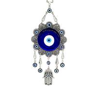 Betterdecor Blue Evil Eye with Hamsa Hand Protection Hanging Ornament (With a Pounch) 006