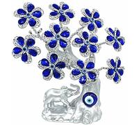 Betterdecor Turkish Nazar Blue Evil Eye Money Fortune Tree Lucky Elephant Design Protection Home Decor -T09 (Blue)