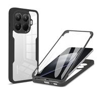 betterfon 360 Degree Case Compatible with Xiaomi 15T Pro, Mobile Phone Case, Built-in Screen Protector, Smartphone Case, Full Protection, Black