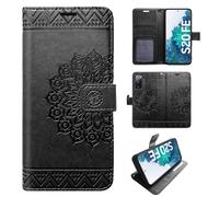 betterfon Samsung Galaxy S20 FE Case - Mobile Phone Case Samsung S20 FE Flip Case Protective Case with Card Slots for Galaxy S20 FE Mandala Black