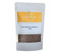 BetterFoodMood Raw Linseed/Flaxseed 100g | Ready to Eat | Unsalted Unroasted | Rich in Omega 3s | High in Protein | For Smoothies, Oatmeal, Baking