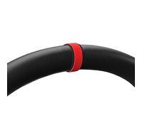 BETTERHUMZ Alcantara Steering Wheel Center Stripe Marker Sticker,Non-Slip Steering Wheel Return to Standard Decals for Tesla Model 3,Y S Interior Trim (Red Black)
