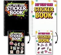 BetterJonny 2 Pcs Reusable Sticker Book Collecting Album Blank Sticker Storage Organizer Book, A5 Size 32 Inner Pages Per Album, Release Paper for Collecting Stickers, Labels(MY VERY OWN STICKER BOOK)