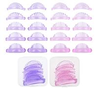BetterJonny Lash Lift Shields, 10 Pairs Korean Lash Lift Pads, Reusable Eyelash Lift Pads, Cute Shape, Super Soft Lash Perm Shields, 2 Colors 5 Sizes for Home and Salon Use, Pink and Purple