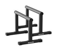 BetterMe Push Up Bars - Steel Parallettes for Calisthenics and Strength Training - Heavy Duty Pushup Bars for L Sits, Handstands and Planche - Stable Push Up Stands for Men