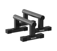 BetterMe Push Up Bars - Steel Small Parallettes for Calisthenics and Strength Training - Non Slip Pushup Bars with Neutral Wrist Support - Portable Push Up Stands for Men