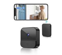 BETTERMO Wireless Video Doorbell with Camera, 1080P WiFi Video Doorbell Security Camera with Built-in Battery, 2.4GHz WiFi, Night Vision/2-Way Audio/Supports SD & Cloud Storage, Includes Chime