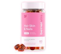 Bettervits Hair, Skin and Nails Vitamins | Hair Growth Vitamins A, B6, C, D, E with Zinc & Selenium| Biotin Gummies for Women - Nails Strengthen and Glowing Skin | 60 Vitamin Gummies