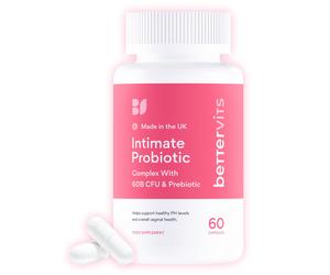 Bettervits Intimate Probiotics for Women & Bacterial Vaginosis Care | Vaginal Probiotics for Intimate Flora with Ashwagandha, Vitamin C, D3