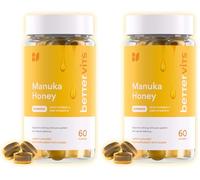 Bettervits Organic Manuka Honey Gummies - Natural Honey Supplements - Supports Immune Health & Digestive Wellness | Immune Booster with Vitamin D, C & Zinc | 60 Chewable Gummies for Adults (Pack of 2)