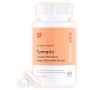 Bettervits Turmeric and Black Pepper Capsules with Boswellia Serrata - 10,000mg Curcumin Supplement | Turmeric Tablets Complex for Joint Support with High Absorption Formula and Vitamin C - 60 Tablets