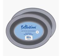 BetterWare Air Fryer Accessories Set of 2 x 16.5cm Oval Dishes | Non-Stick Low Carbon Steel | Dishwasher & Freezer Safe | Compatible with Most Air Fryers | Ideal for Cooking, Roasting & Baking