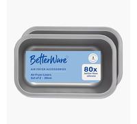BetterWare Air Fryer Accessories Set of 2 x 20cm Deep Liners | Non-Stick Low Carbon Steel | Dishwasher & Freezer Safe | Compatible with Most Air Fryers | Ideal for Cooking, Roasting & Baking