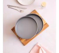 Betterware Essentials 2 x 20cm Non-Stick Springform Cake Tins in Silver | Size: 2 x 20 cm Betterware Silver 2 x 20 cm