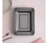 Betterware Essentials Non-Stick 3 Piece Roasting Tin Set in Silver Betterware Silver