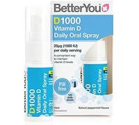 BetterYou D1000 Vitamin D Daily Oral Spray 1000 IU 25UG Of Vitamin D3 Cholecalc