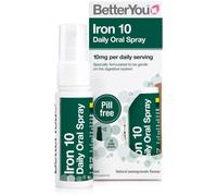 BetterYou Iron Supplement, High Strength Iron 10 Liquid Oral Spray for Men and Women, Fast-Acting to Support Energy & Immune System, Gentle on Stomach, Natural Pomegranate Flavor, 25ml