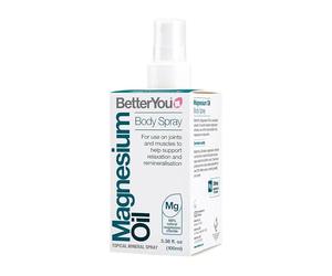 BetterYou Magnesium Chloride Oil Body Spray Supplement for Joints & Muscles | High Strength Magnesium Chloride Oil, 200 mg per 10 sprays, 57% NRV, Suitable for all ages