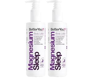 BetterYou Magnesium Sleep Lotion, Transdermal Magnesium Sleep Lotion Infused with Lavender & Chamomile to Support Sleep, Natural Sleep Aid, Better Sleep, Naturally, 180ml (Pack of 2)