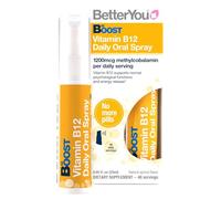 BetterYou Boost Vitamin B12 Daily Oral Spray, Pill-free Vitamin B12 Supplement for Energy Boost, 48-day Supply, Made in the UK, Natural Apricot Flavour, 25 ml (Pack of 1)