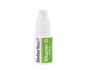 BetterYou Vitamin D 3000 IU Oral Spray, Fast 1 count (Pack of 1), Green