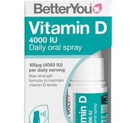 BetterYou Vitamin D Daily Oral Spray 15ml 4000 IU Vitamin D3 Supplement UK Stock