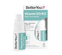 BetterYou Vitamin D3 K2 Oral Spray, Fast Acting Vitamin D 1200 IU + Vitamin K2 (MK7) Supplement, Supports Bones, Teeth, Immune System & Blood Clotting, 1-Month Supply, Natural Peppermint Flavour