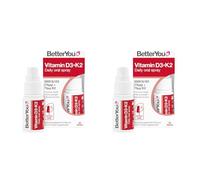 BetterYou Vitamin D3 K2 Oral Spray, Fast Acting Vitamin D 3000 IU + Vitamin K2 (MK7) Supplement, Supports Bones, Teeth, Immune System & Blood Clotting, 1-Month Supply, Natural Peppermint Flavour