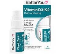 BetterYou Vitamin D4000 Plus K2 Oral Spray, 15ml 15 ml