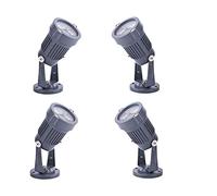 bettght 4pcs IP65 Waterproof Lighting Path Lights - 3W Lawn Lighting Landscape Lights, LED Outdoor Spotlight Floodlight, Advertising Signs Projection Disc Spotlight(Red)