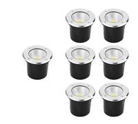 bettght 5W 10W 12W Buried Garden Path Spot Recessed Underground Light AC220V110V12V24V IP67 Waterproof Led Garden Underground Lamps(D80mm 10w 1 Pc,Red DC12-24V)