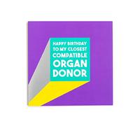 Bettie Confetti Happy Birthday Card - Organ Donor, Square | Funny, Offensive, Joke Greetings Cards for Siblings, Twins, Brothers & Sisters | Bright, Rainbow Celebration Design | Envelope Included