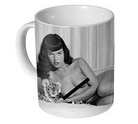 Bettie Page Topless Ceramic Coffee Mug/Cup