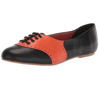 Bettie Page Women's Spooky Ballet Flat, Orange, 5 UK