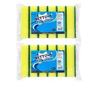 Bettina 12pk Catering Scourers | Heavy Duty Scrub Large, Thick & Tough | Sponge Size: 14 x 10 x 4cm | 2 x Pack of 6|, Green,