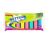 BETTINA MULTICOLOURED SPONGE SCOURERS 16's x 4
