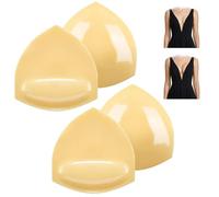 Bettinay 2 Pairs Bra Inserts Push Up, Reusable Double Sided Thick Sticky Breast Pads