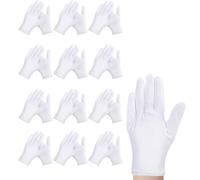 Bettinay 24 PCS Stretchable White Cotton Gloves, Work Cotton Gloves for Dry Hands
