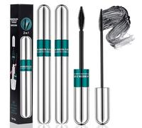 Bettinay 2PCS 4D Waterproof Silk Fiber Lash Mascara, 2 in 1 Lengthening Mascara