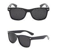 Bettinay 2PCS Black Pinhole Glasses, Hole Glasses Unisex for Eye Training, Eyesight Strengthen for Children Adult Use