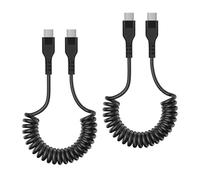 Bettinay 2PCS Coiled USB C Cable, Coiled Cable for Samsung Galaxy A14 A54 A55 A15 A34 A53 A13 S23 S22 S21 S20 S9 Charger Cord