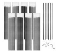 Bettinay 48 Pcs Pencil Refills for Tracer Pica Pencil, 2.8mm Black Solid Pencil Lead for Carpentry Project Marking and Positioning