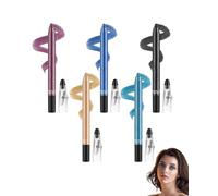 Bettinay 5 Pcs Eyeshadow Stick, Metallic Cream Eyeliner with Sharpener, Long Wear Waterproof Makeup Tool for Travel, Daily, Work
