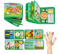 Bettinay Busy Book for Toddlers, Farm Busy Board Montessori for 1 2 3+ Year Old Baby Boy Girl Sensory Travel Educational Toy