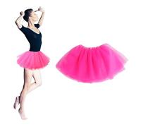 Bettinay Pink Tutu Adult, 3 Layered Fluffy Tutu Skirts for Women