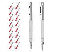 Bettinay Scribe Tool Set, 2 PCS Etching Pen Scribing Tools with 16 Replacement Marking Tip for Glass Ceramics Metal Sheet
