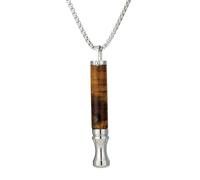 Bettinay Tiger Eye Stone Breathlace, Breathing Necklace for Women Men