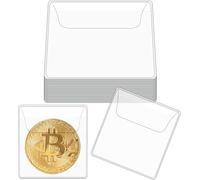 Bettli 25 PCs Coin Protective Cover Transparent Protector Single Pocket Coin Storage Bag Plastic Bag Collection Protective Cover Coin Clip
