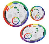Bettli 3 Pcs Colour Wheel for Artist,Mixing Color Wheel Colour Guide Wheel, Colour Theory Colour Chart Paint Mixing Learning Guide Art Class Teaching Tool for Painting/Airbrush Design/Makeup